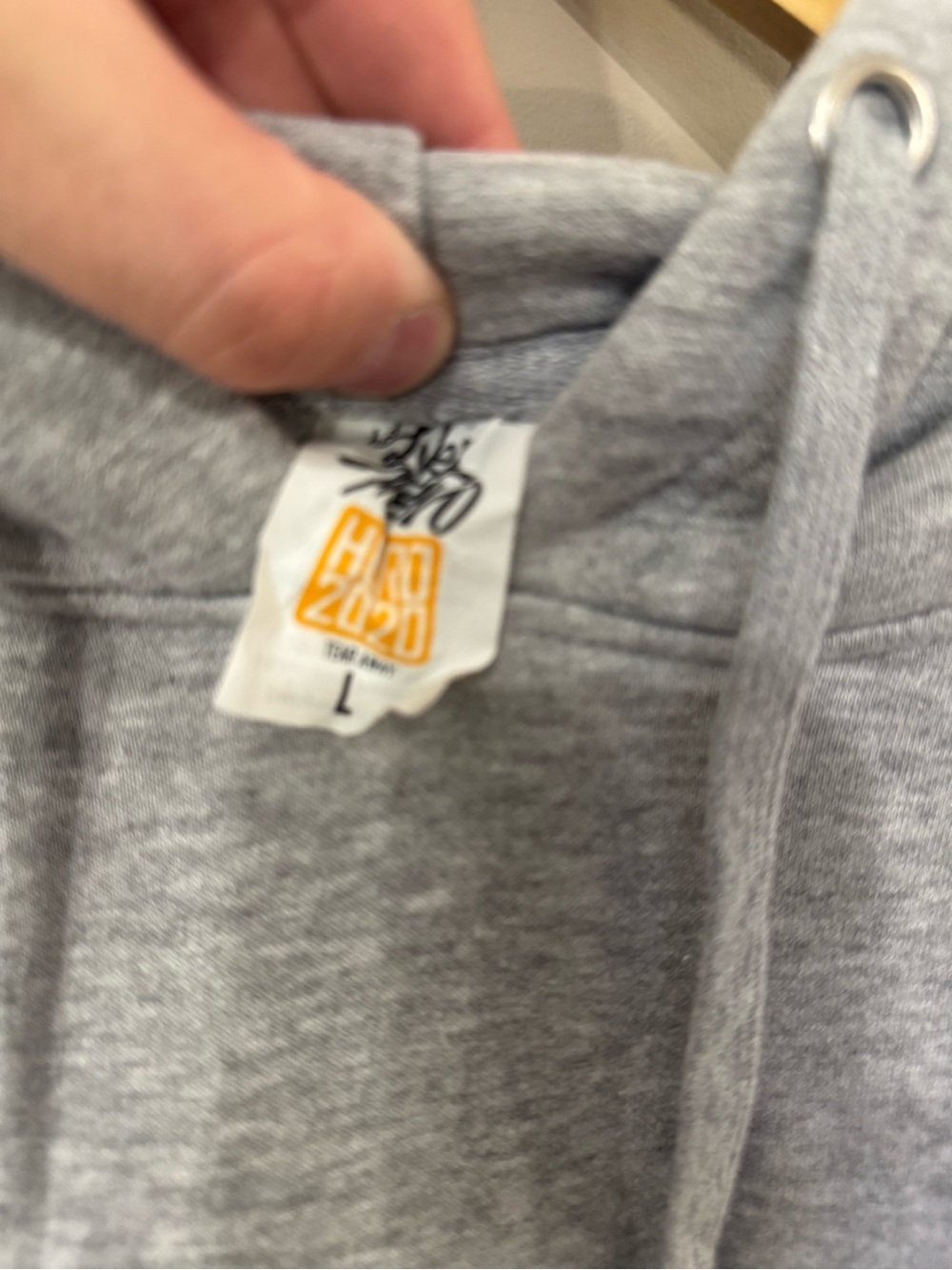 Gray Pullover Hoodie with Subtle Chest Logo - Picture 3 of 4